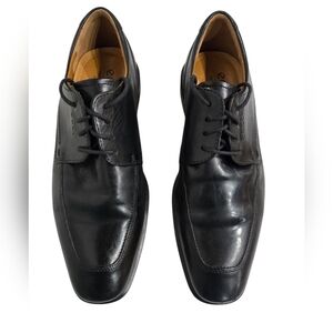 Ecco Black Leather Square Toe Dress Oxford Shoes 9-9.5